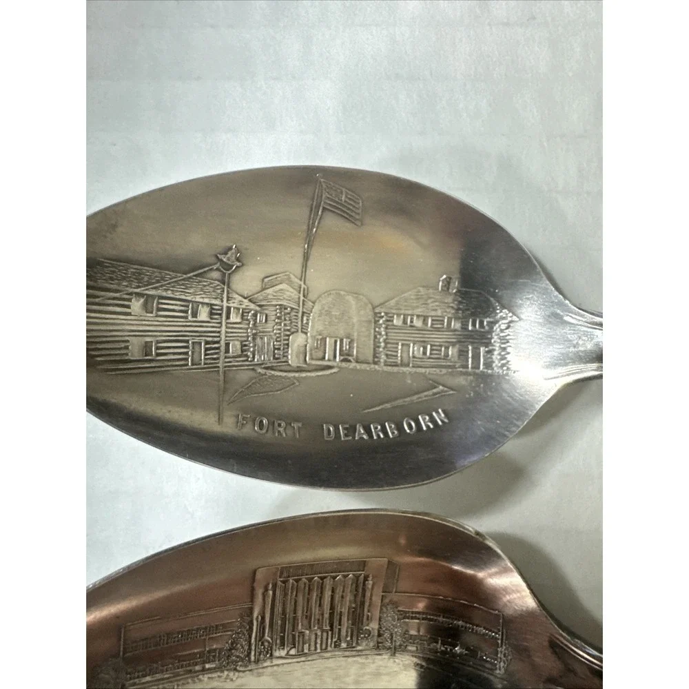 1933 Chicago World's Fair Century of Progress Spoons Lot 6 Silver‎ Plated